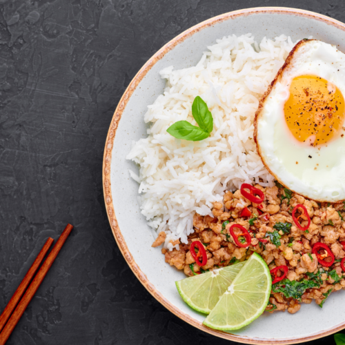 Featured image of spicy thai basil chicken (Pad Krapow Gai) recipe